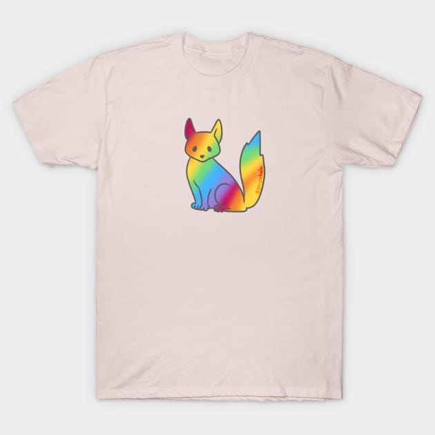 Rainbow Fox T-Shirt by greys